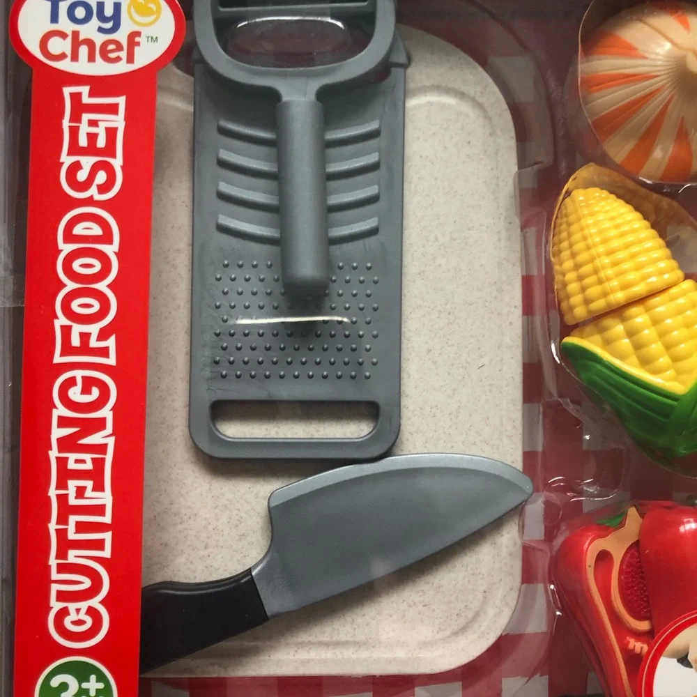10 piece velcro vegetable cutting food toy set for the little chef